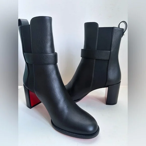 Christian Louboutin Leather 70 Chelsea Booties - Picture 5 of 16